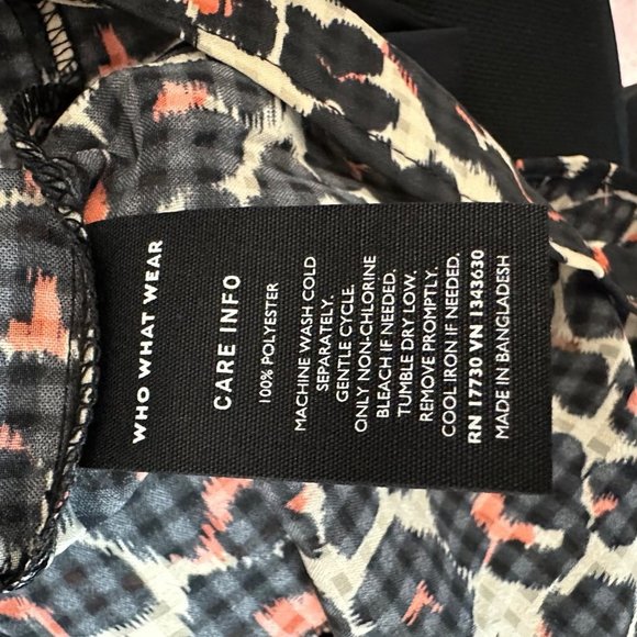 Who‎ What Wear Sketch Leopard Sleeveless Top XS - Picture 6 of 6